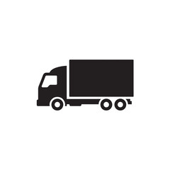 Truck cargo vehicle silhouette icon