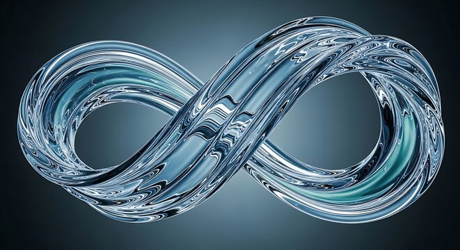 Infinity Symbol in Glass - A Timeless Representation of Endless Possibilities. - Powered by Adobe