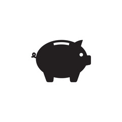 Piggy bank money box silhouette icon