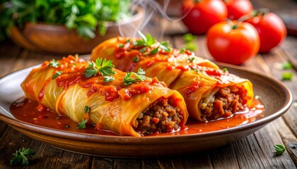 Golubtsy &mdash; Russian Cabbage Rolls Stuffed with Meat and Rice