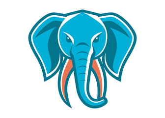 elephant wild animal logo silhouette vector, elephant icon logo silhouette, elephant silhouette vector illustration, african elephant silhouette vector isolated on white background