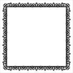 Vintage decorative vector frame in Gothic style - elegant black vector frame on white background, EPS10,  middle ages, hallowen, Christmas.