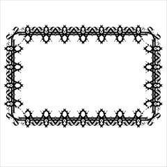 Vintage decorative vector frame in Gothic style - elegant black vector frame on white background, EPS10,  middle ages, hallowen, Christmas.