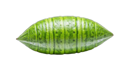 Green Seed Pod Isolated on White