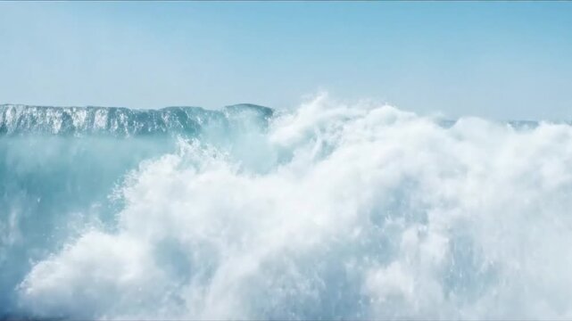 Serene perspective of gentle waves continuously lapping against a pristine sandy shore, highlighting the rhythmic ebb and flow of the coastline. Wide shot, tranquil, rhythmic