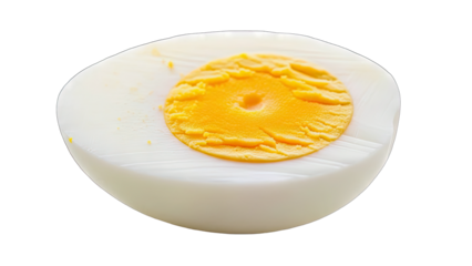 Half Hard Boiled Egg Isolated on White