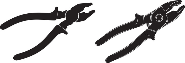 pliers silhouette vector