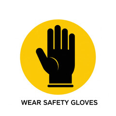 Mandatory safety gloves sign illustrating the necessity of hand protection for occupational health and workplace hazard prevention across various industries