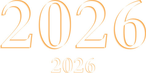 happy new year. 2026 year with Happy Birthday cartoon clipart. Lovely day. happy birthday to you. vibrant happy new year typography.