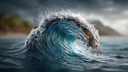 Ripple effect in calm water shaped like an eye, symbolizing calm observation and reflection.