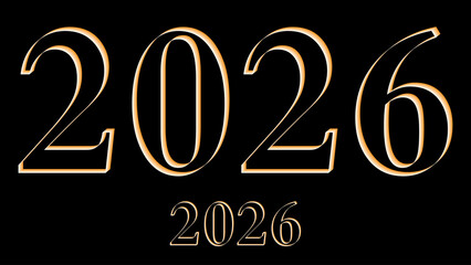 happy new year. 2026 year with Happy Birthday cartoon clipart. Lovely day. happy birthday to you. vibrant happy new year typography.