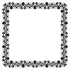Vintage decorative frame in Gothic style - elegant black  frame on white background, JPG, 300 DPI 