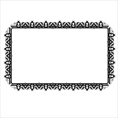 Vintage decorative frame in Gothic style - elegant black  frame on white background, JPG, 300 DPI 