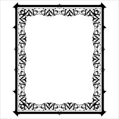 Vintage decorative frame in Gothic style - elegant black  frame on white background, JPG, 300 DPI 