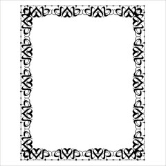 Vintage decorative frame in Gothic style - elegant black  frame on white background, JPG, 300 DPI 