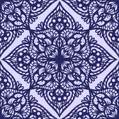 Fototapeta premium vintage seamless pattern inspired by art nouveau floral motifs, featuring elegant botanical with ornate lines and symmetry, perfect for textile, wallpaper, packaging, fabric, and stationery design