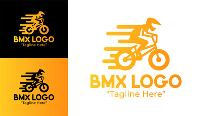 Fototapeta premium BMX Logo Competitive Extreme Cycling Icon