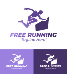 Free Running Logo Urban Motion Athletic Identity
