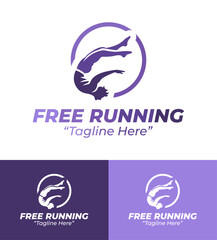 Free Running Logo Parkour Urban Flow Emblem