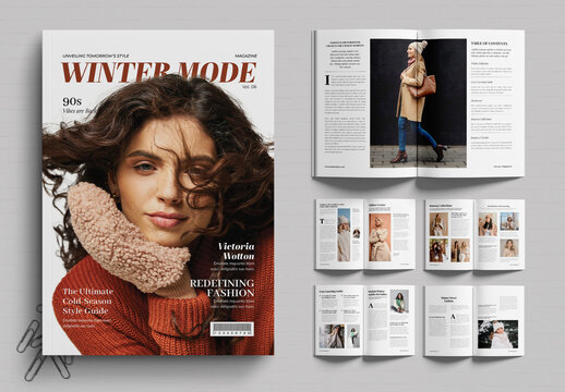 Winter Fashion Magazine Template