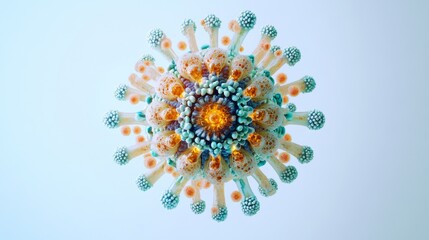 Captivating Representation of Hepatitis B Virus Showcasing Intricate Structural Details