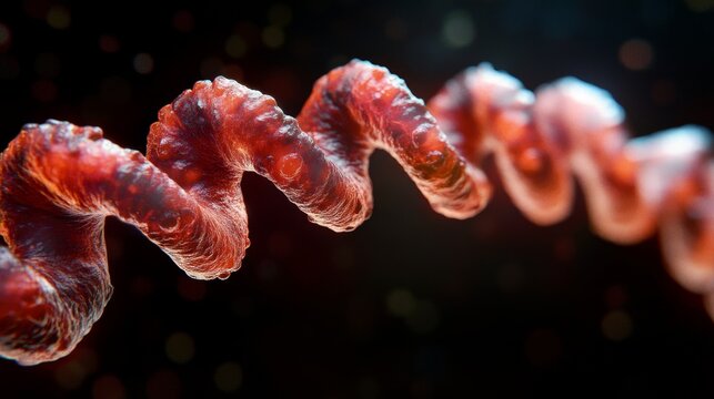 Visual Representation of Borrelia Burgdorferi Showcasing Its Distinctive Helical Structure