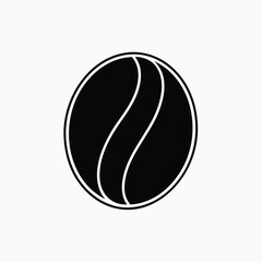  decaf coffee bean with slash editable template