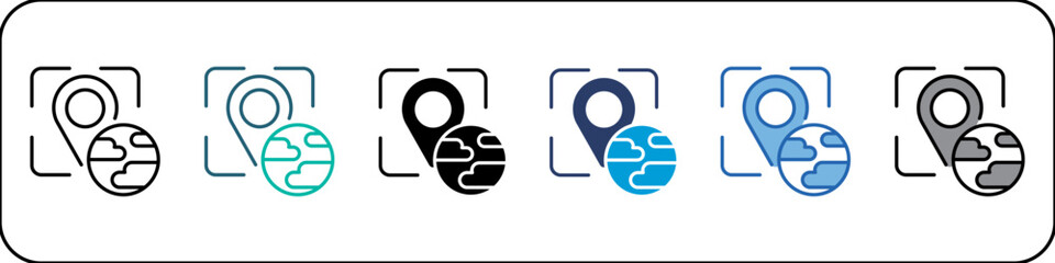 Geolocation Single Icon Pack Multistyle