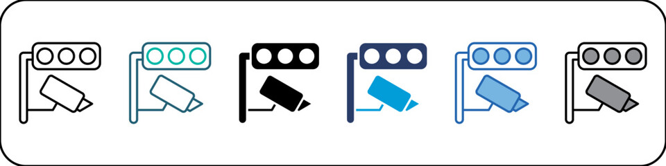 Traffic Surveillance Single Icon Pack Multistyle