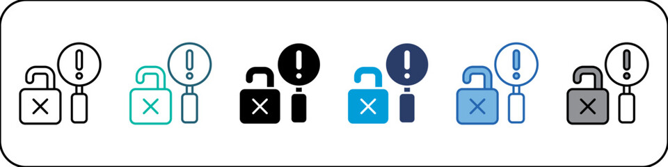 Vulnerability Single Icon Pack Multistyle