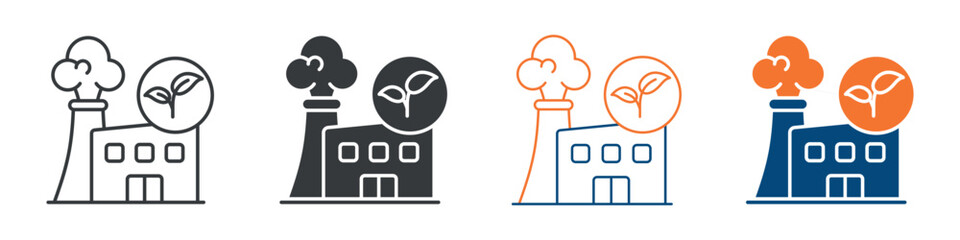 Green Hydrogen Icon Set Multiple Style Collection