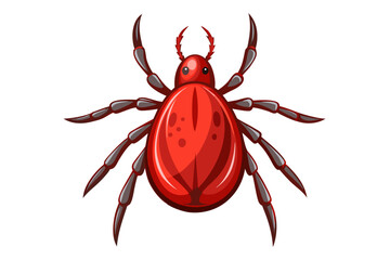 High-quality illustration of a tick insect with realistic detail and color. This vector graphic shows the tick’s body structure, legs, and texture, perfect for educational, scientific, and medical pur