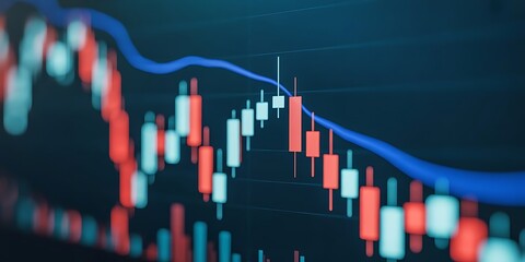 Financial data document graph chart report statistic marketing research development planning management strategy analysis accounting. Stock market and trading, digital graph