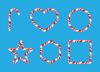 Candy Cane Shaped Frames and Borders Collection-1