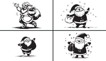 Santa Claus Vector, Christmas Holiday Illustration, Festive Celebration Art, Merry Xmas Design, Winter Holiday Symbol, Gift Giving Clipart, Holiday Season Vector, New Year Graphic Design, Santa with G