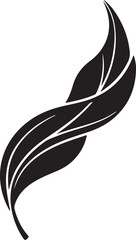 Obraz premium Intertwined Leaf Silhouette traced illustration