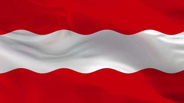 Waving flag of austria with wavy white stripe illustration