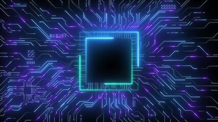 Wide Abstract modern futuristic, technology background. Hi tech digital communication. Circuit board technology background. Electronic motherboard. hi-tech digital data connection system - Powered by Adobe