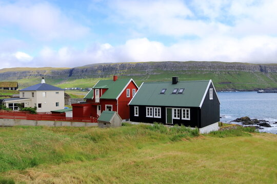 The village Sandur on Sandoy Island, Faroe Islands, Denmark