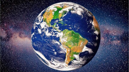 Planet Earth viewed from space showing the Americas.