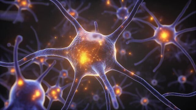 Animated Neuron Network with Neural Activity and Brain Region Connectivity