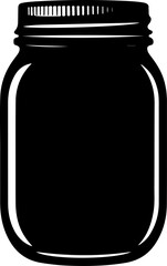 Decorative jar silhouette vector illustration