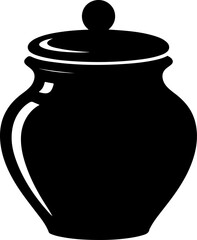 Decorative jar silhouette vector illustration