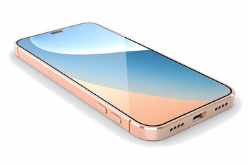 mobile phone isolated on white