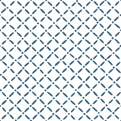 Fototapeta premium Seamless minimal dotted pattern. Clean geometric repeat with navy elements. Simple modern decorative texture. Vector illustration.
