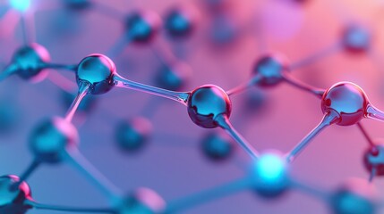 A close-up view of molecular structures with colorful atoms and connections, illustrating the complexity of chemical interactions.