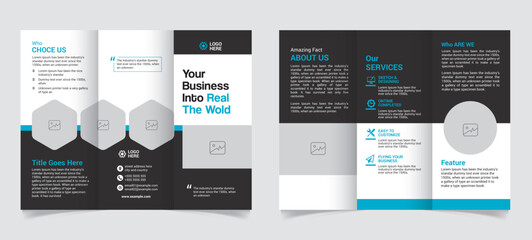 Trifold Brochure Template Design With Vector File