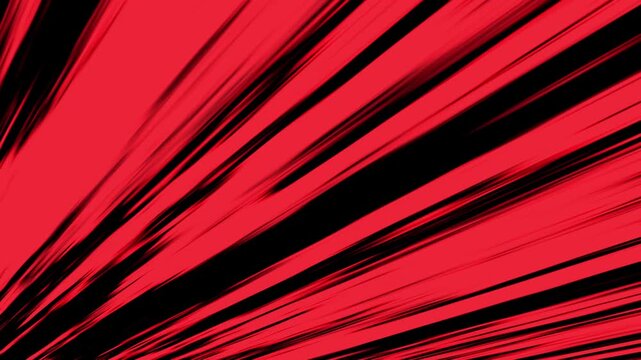 Red speed lines slash diagonally in anime style, delivering sharp movement and powerful kinetic force for high-energy edits and striking visuals.