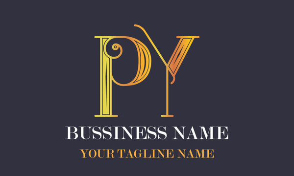 PY p py initial logo | initial based abstract modern minimal creative logo, vector template image. luxury logotype logo, real estate homie logo. typography logo. initials logo