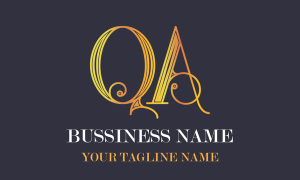 QA Q qa initial logo | initial based abstract modern minimal creative logo, vector template image. luxury logotype logo, real estate homie logo. typography logo. initials logo